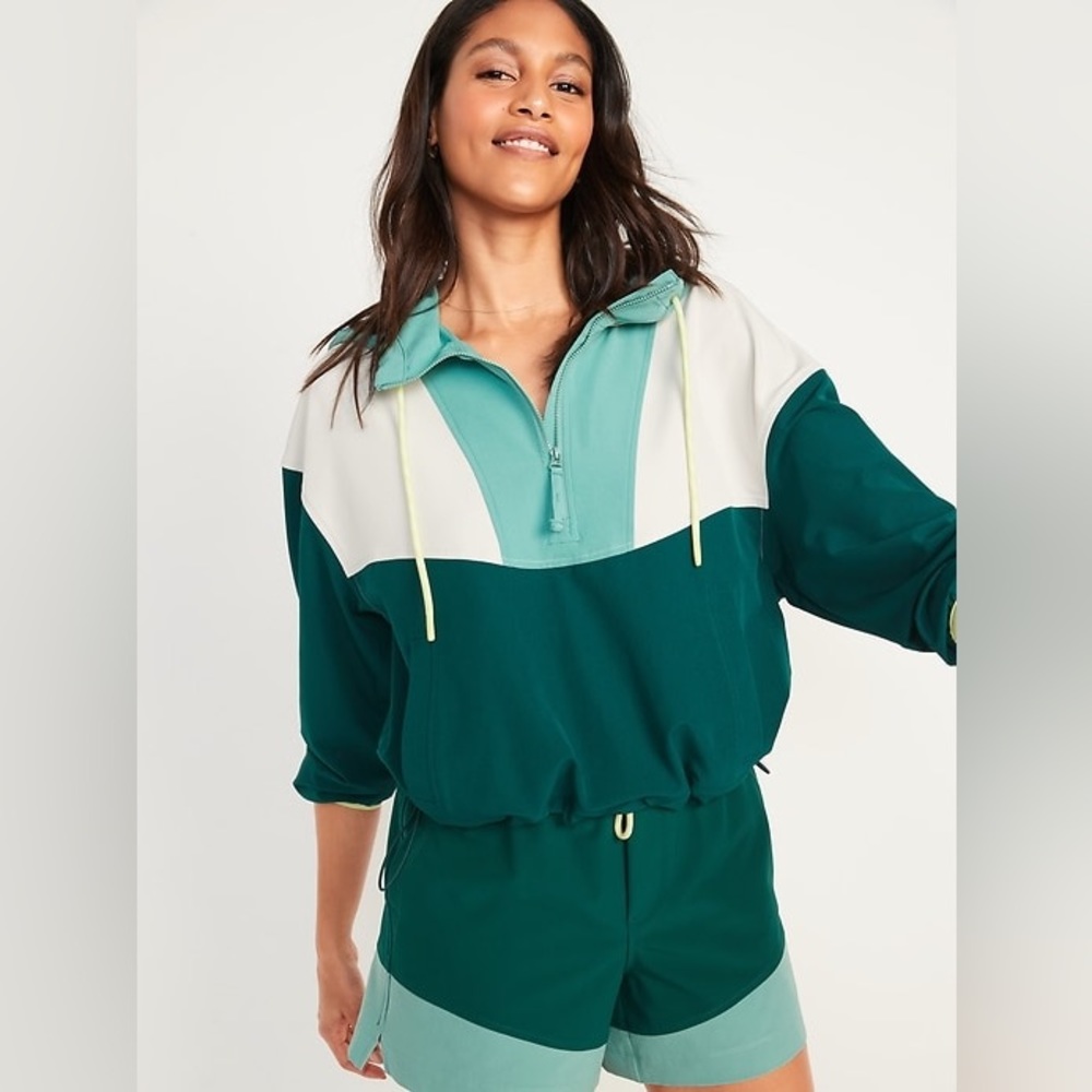 Old Navy Stretchtech Color-Block Half-Zip Jacket.… - image 1